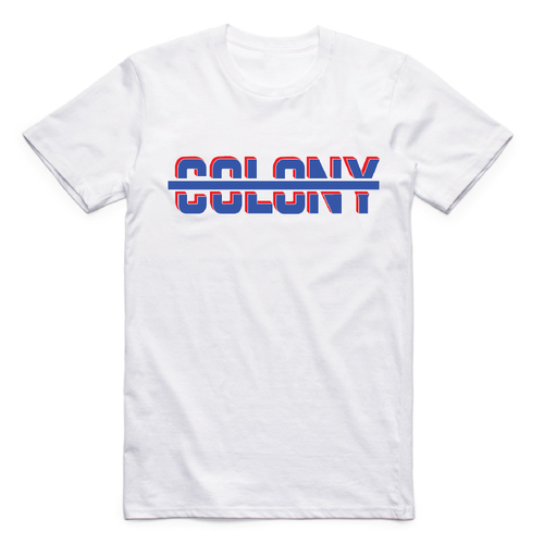 Colony Strikethrough T Shirt White Medium